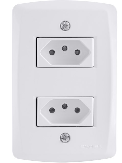 CONJ.TRAMONTINA 2TOMADAS 2P T 10A LUX